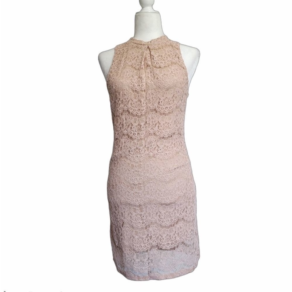 Fire Los Angeles Cream Lace Mini Dress